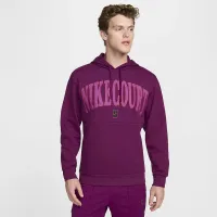 NikeCourt Heritage чоловічі Dri-FIT Fleece Tennis Толстовка з капюшоном колір червоний