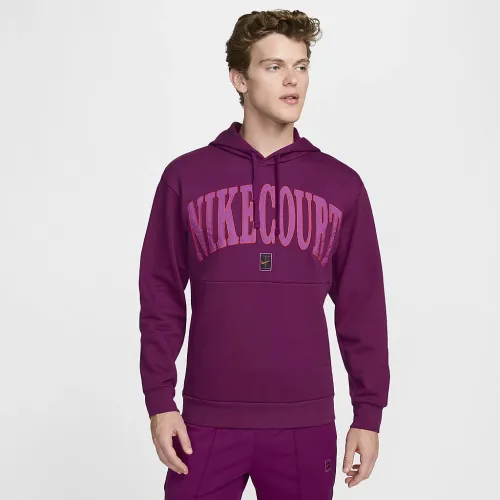 NikeCourt Heritage чоловічі Dri-FIT Fleece Tennis Толстовка з капюшоном колір червоний
