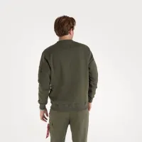 Кофта/футболка Alpha Industries Satin Logo Sweater 148311142 - зеленая