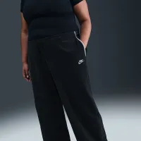 Nike Sportswear Club Fleece жіноча Mid-Rise Wide Leg Cozy Pants (великі розміри) колір чорний