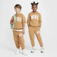 Nike Sportswear Club Little дитячі Applique Fleece Pullover Толстовка з капюшоном колір коричневий