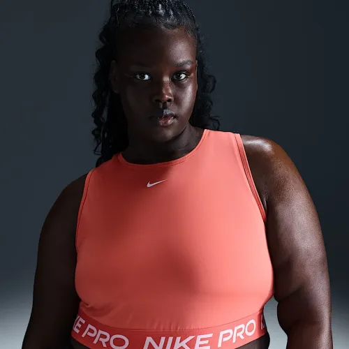 Nike Pro жіноча Dri-FIT Cropped Tank Top (великі розміри) Orange