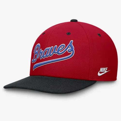 Atlanta Braves Cooperstown Pro мужские Nike Dri-FIT MLB Adjustable Hat цвет красный