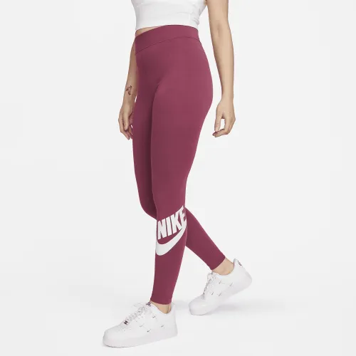 Nike Sportswear Essential женская С высокой Талией Logo лосины цвет красный