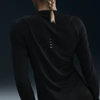 Nike Swift жіноча Dri-FIT UV Long-Sleeve Crew-Neck Running Top колір чорний