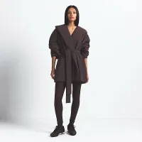 NikeSKIMS Woven Nylon жіноча Wrap Coat колір коричневий