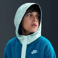 Nike Sportswear Club Fleece Big дитячі Loose 1/4-Zip Толстовка з капюшоном блакитний