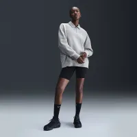 Nike Sportswear Phoenix Fleece женская оверсайз 1/4-Zip Polo цвет серый