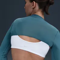 Nike Zenvy женская Dri-FIT Long-Sleeve Shrug Top синий