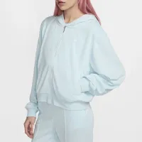 Nike Sportswear Chill Terry женская Loose Full-Zip French Terry Толстовка с капюшоном синий