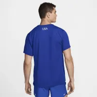 USA Miler чоловічі Nike Dri-FIT Short-Sleeve Running Top блакитний