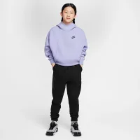 Nike Sportswear Tech Fleece Girls' оверсайз Толстовка с капюшоном цвет фиолетовый