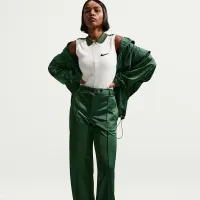 Nike Sportswear женская Loose Mid-Rise Belted Pintuck Pants цвет зеленый