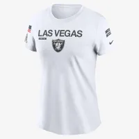 Las Vegas Raiders Salute to Service Legend жіноча Nike NFL футболка колір білий