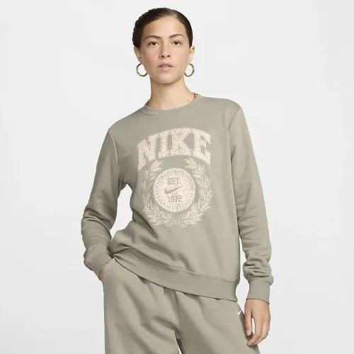 Nike Sportswear Club Fleece женская Crew-Neck свитшот цвет зеленый