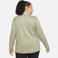 Nike Element женская 1/2-Zip Running Top (большие размеры) цвет зеленый