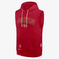 San Francisco 49ers Sideline мужские Nike Dri-FIT NFL Sleeveless Pullover Толстовка с капюшоном цвет красный