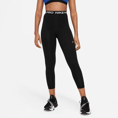 Nike Pro 365 Women's High-Waisted 7/8 Mesh Panel Leggings Black
