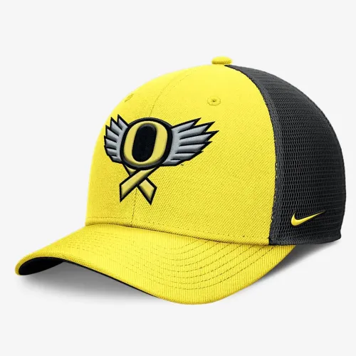 Oregon Ducks Sideline Rise Wings мужские Nike Dri-FIT College Trucker Adjustable Hat Yellow