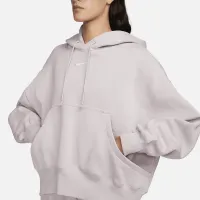 Nike Sportswear Phoenix Fleece женская Over-оверсайз Pullover Толстовка с капюшоном цвет фиолетовый