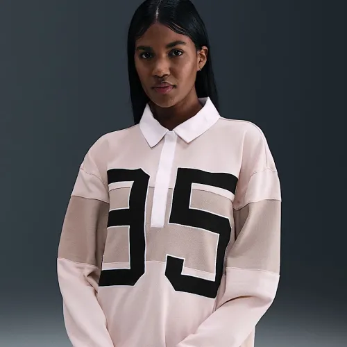 Nike Sportswear женская Long-Sleeve Graphic Polo Top Pink