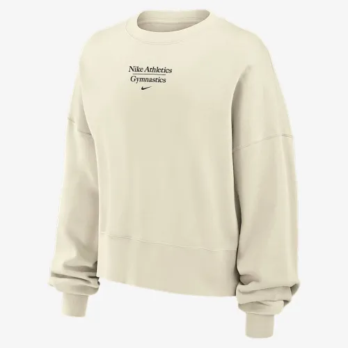 Nike Phoenix Fleece жіноча Gymnastics Crew-Neck світшот колір білий
