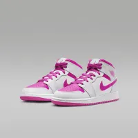Nike Air Jordan 1 Mid Big детские Кроссовки цвет серый
