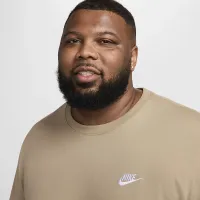 Nike Sportswear Club мужские футболка цвет коричневый