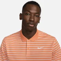 Nike Dri-FIT Victory мужские Striped для гольфа Polo Orange
