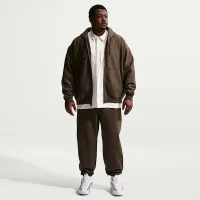 Nike Solo Swoosh мужские Full-Zip Fleece Толстовка с капюшоном цвет коричневый