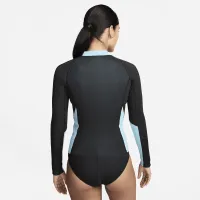 Nike Swim Fusion жіноча Long-Sleeve Reversible Zip Shirt колір чорний