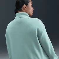 Nike Sportswear Club Fleece женская Loose Track Куртка (большие размеры) цвет зеленый