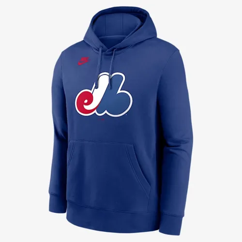 Montreal Expos Cooperstown Logo Club чоловічі Nike MLB Pullover Толстовка з капюшоном блакитний