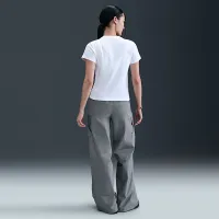 Nike Sportswear женская Tight Ribbed Short-Sleeve футболка цвет белый