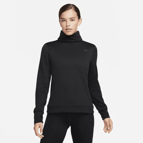 Nike Therma-FIT Swift Element женская Turtleneck Running Top цвет черный