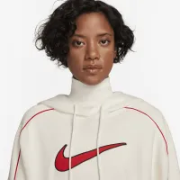 Nike Sportswear женская оверсайз Fleece Pullover Толстовка с капюшоном цвет белый
