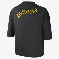 Golden State Warriors 2023/24 City Edition женская Nike NBA Courtside Boxy футболка цвет черный