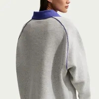 Nike Sportswear Phoenix Fleece жіноча оверсайз Graphic Polo Top колір сірий