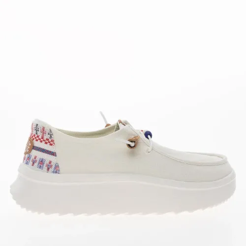 Кроссовки Hey Dude Wendy Peak Baja Stripe 40739-100 - Белые
