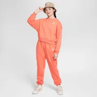 Nike Sportswear Club Fleece Girls' Boxy Crew-Neck світшот Orange