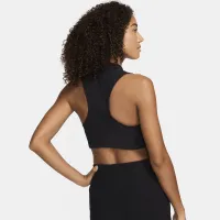 Nike Sportswear Chill Rib женская Tight Mock-Neck Cropped Tank Top цвет черный