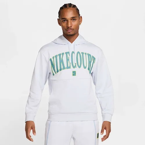 NikeCourt Heritage чоловічі Dri-FIT Fleece Tennis Толстовка з капюшоном колір сірий