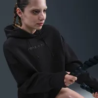 Nike Pro женская Therma-FIT Fleece Толстовка с капюшоном цвет черный
