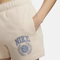 Nike Sportswear Club Fleece женская Mid-Rise Graphic шорты цвет коричневый