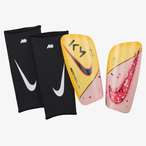 KM Mercurial Lite Nike Soccer Shin Guards Orange