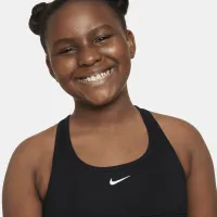 Nike Swoosh Big дитячі (Girls') Sports Bra (Extended Size) колір чорний