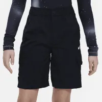 Nike Outdoor Play Big дитячі Woven Cargo шорти колір чорний