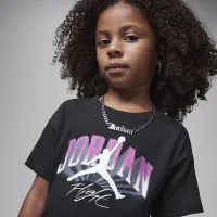 Nike Jordan Little дитячі Push Through Graphic футболка колір чорний
