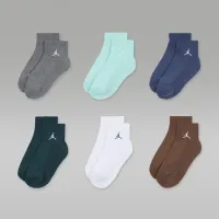Nike Jordan Everyday Essentials Big дитячі Ankle шкарпетки (6 пар) колір зелений