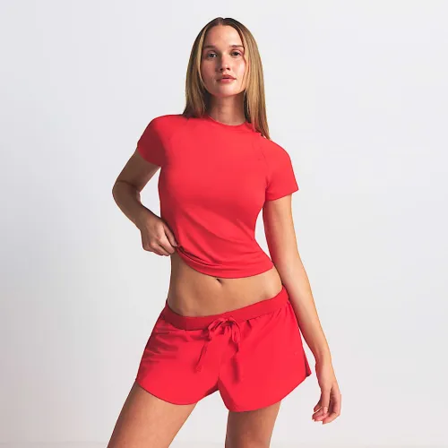 NikeSKIMS Airy женская Baby футболка цвет красный